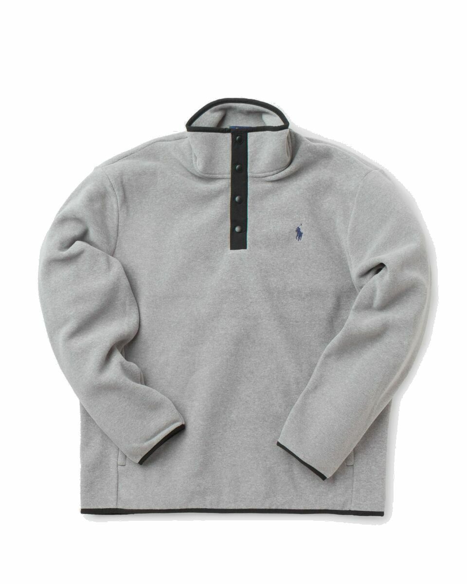 Photo: Polo Ralph Lauren Fleece Mockneck Pullover Grey - Mens - Sweatshirts