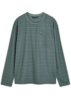 Hiking Patrol Striped Stretch-jersey T-shirt Navy