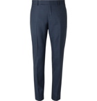 Dunhill - Navy Slim-Fit Prince of Wales Checked Wool Suit Trousers - Blue