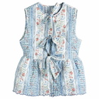 Damson Madder Women's Catrin Reversible Floral Gilet in Blue