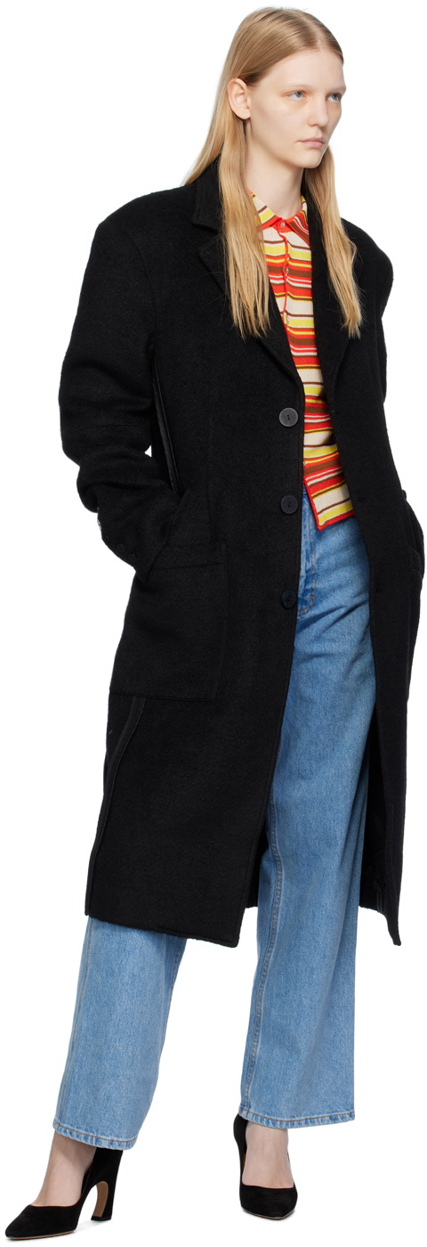Eckhaus Latta Black Form Coat