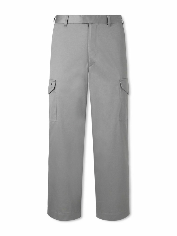 Photo: WTAPS - Straight-Leg Cotton-Blend Twill Trousers - Gray