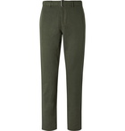 OFFICINE GÉNÉRALE - Paul Slim-Fit Belted Garment-Dyed Cotton and Linen-Blend Suit Trousers - Green