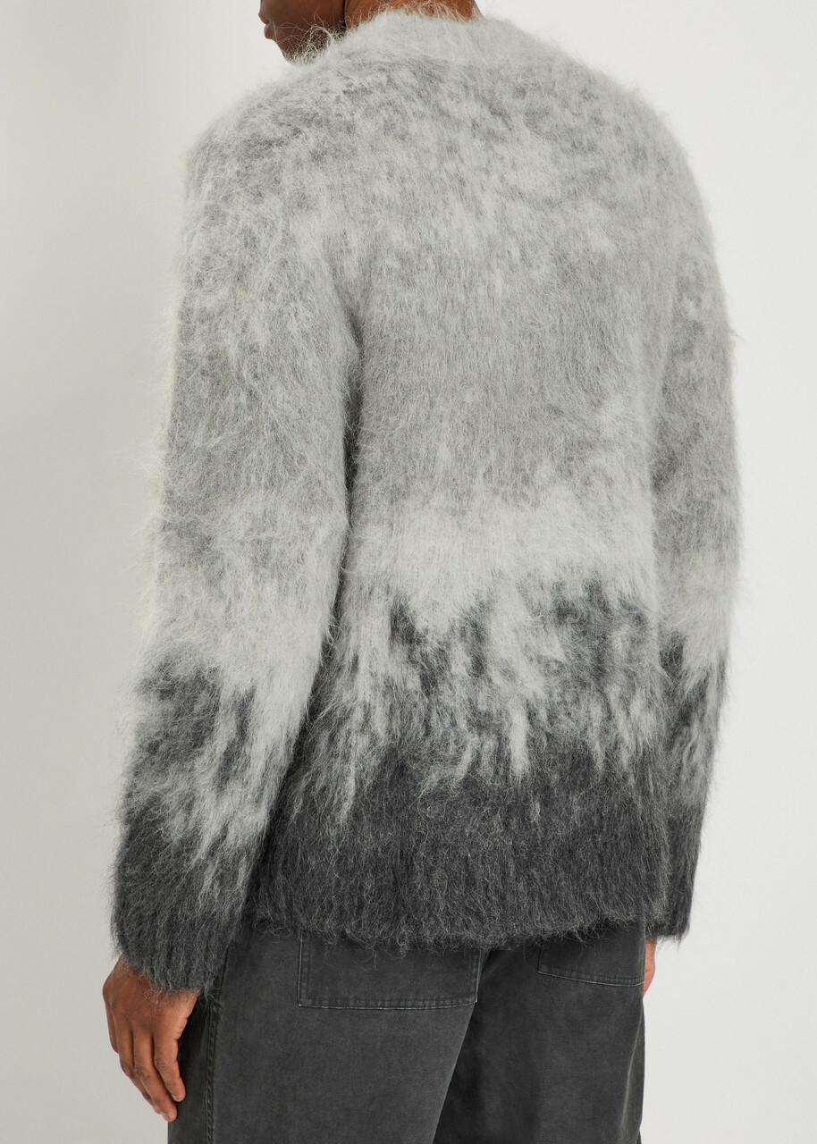 Represent Degradé Brushed Alpaca-blend Jumper Light Grey