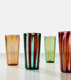 Akua Objects Augusta set of 4 striped glasses