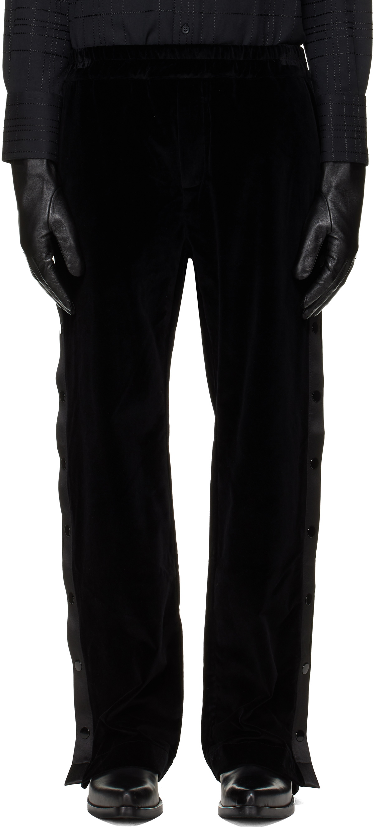 Ernest W. Baker Black Warm-Up Trousers