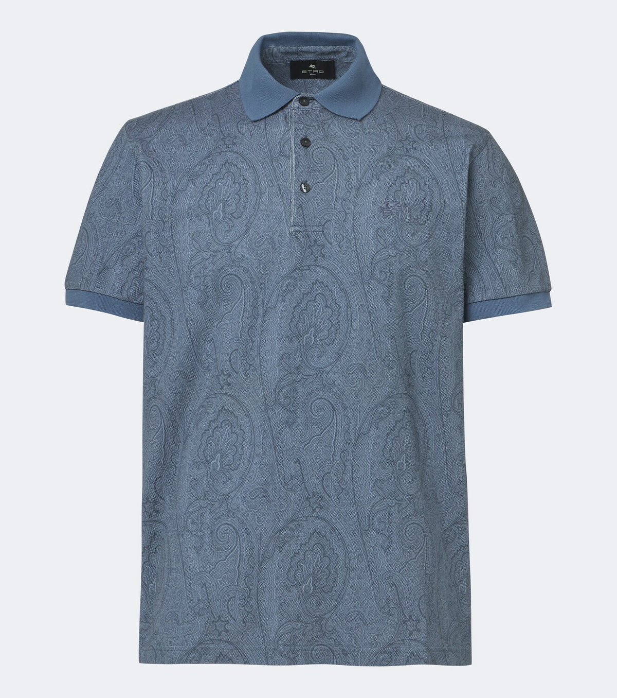 Etro Paisley cotton piqué polo shirt