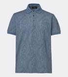 Etro Paisley cotton piqué polo shirt