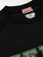 KENZO - Logo-Embroidered Cotton-Jersey T-Shirt - Black