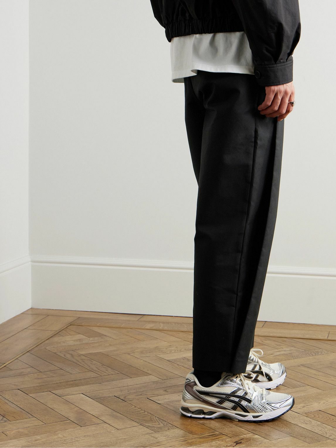 Amomento - Garconne Tapered Cotton-Blend Trousers - Black