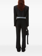 Alexander Wang High Waisted Pleated Pant With Logo Elastic in Black