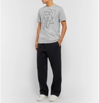 Mr P. - MR PORTER Health In Mind Printed Cotton-Jersey T-Shirt - Gray