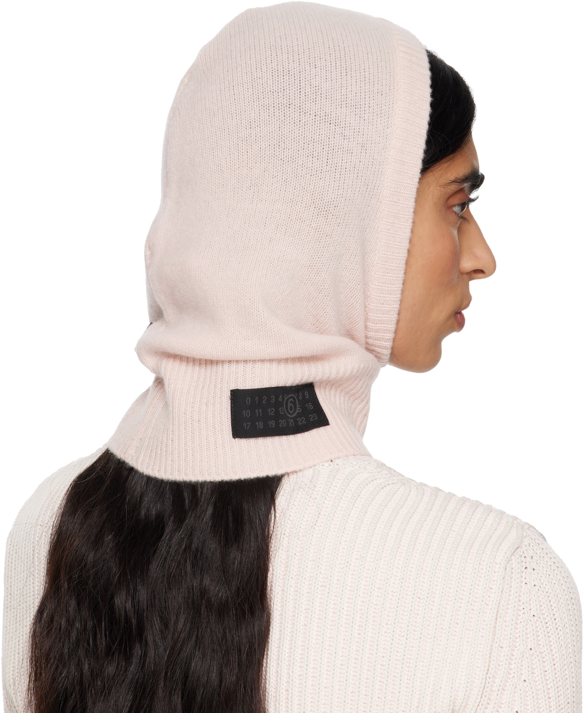 MM6 Maison Margiela Pink Access Labels Story Gauge 7 Balaclava