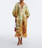 Camilla Printed linen maxi dress