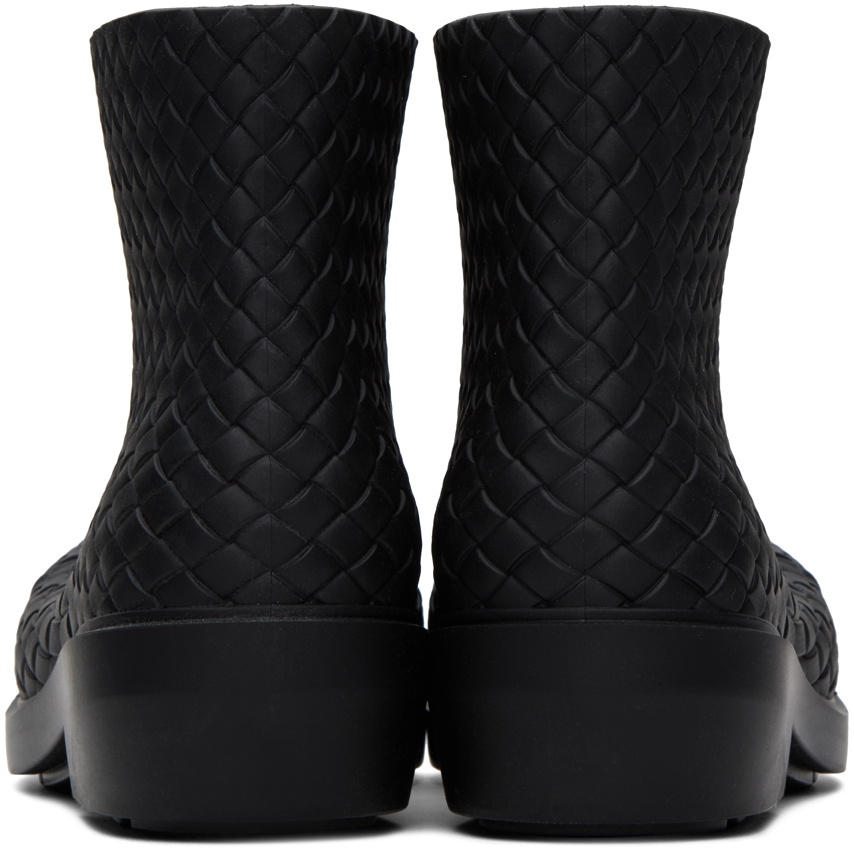 BOTTEGA VENETA FIREMAN ブーツ イントレチャート 41 Bottega Veneta Black Fireman Boots Bottega Veneta