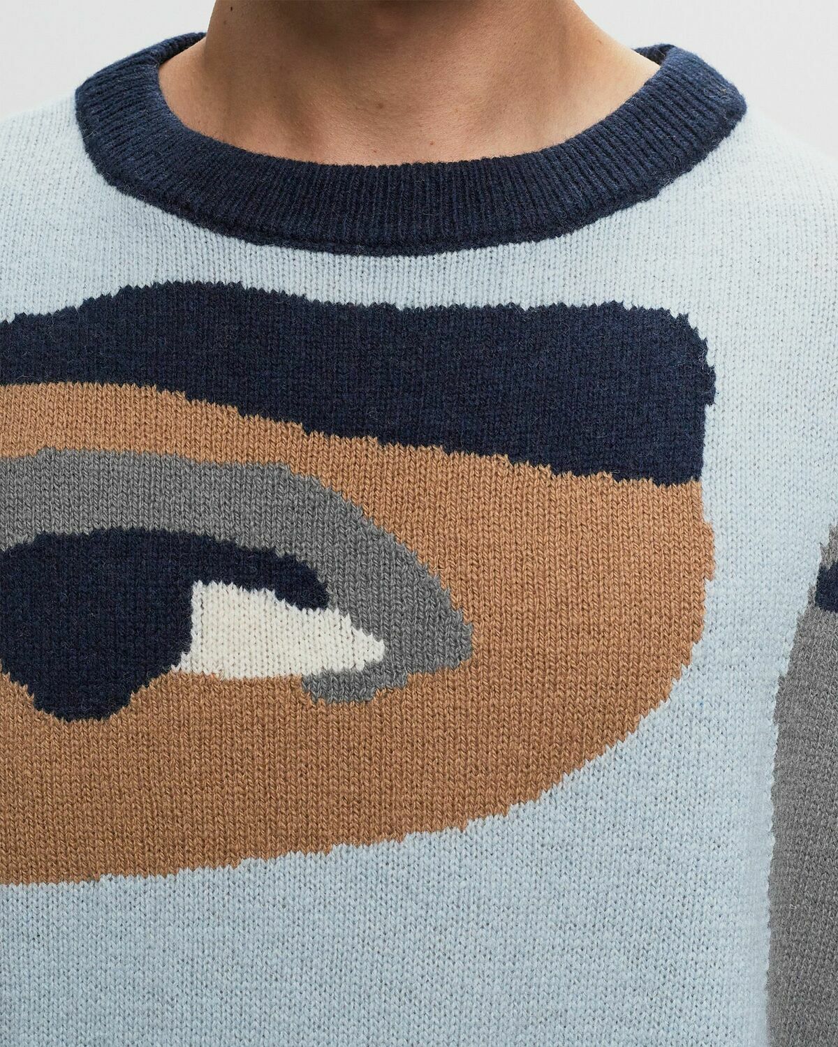 Kid Super Studios Face Boxy Sweater Blue Pullovers