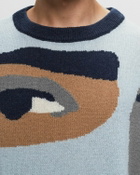 Kid Super Studios Face Boxy Sweater Blue Pullovers