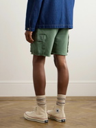 Les Tien - Straight-Leg Cotton-Jersey Drawstring Cargo Shorts - Green
