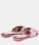 Christian Louboutin Nicol Is Back floral satin slides