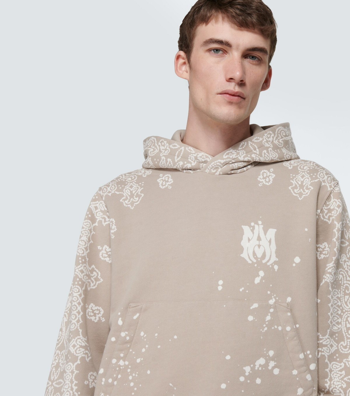 Amiri - Bandana cotton jersey hoodie Amiri