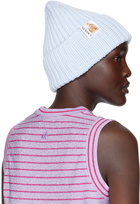 Lanvin Blue Ribbed Beanie