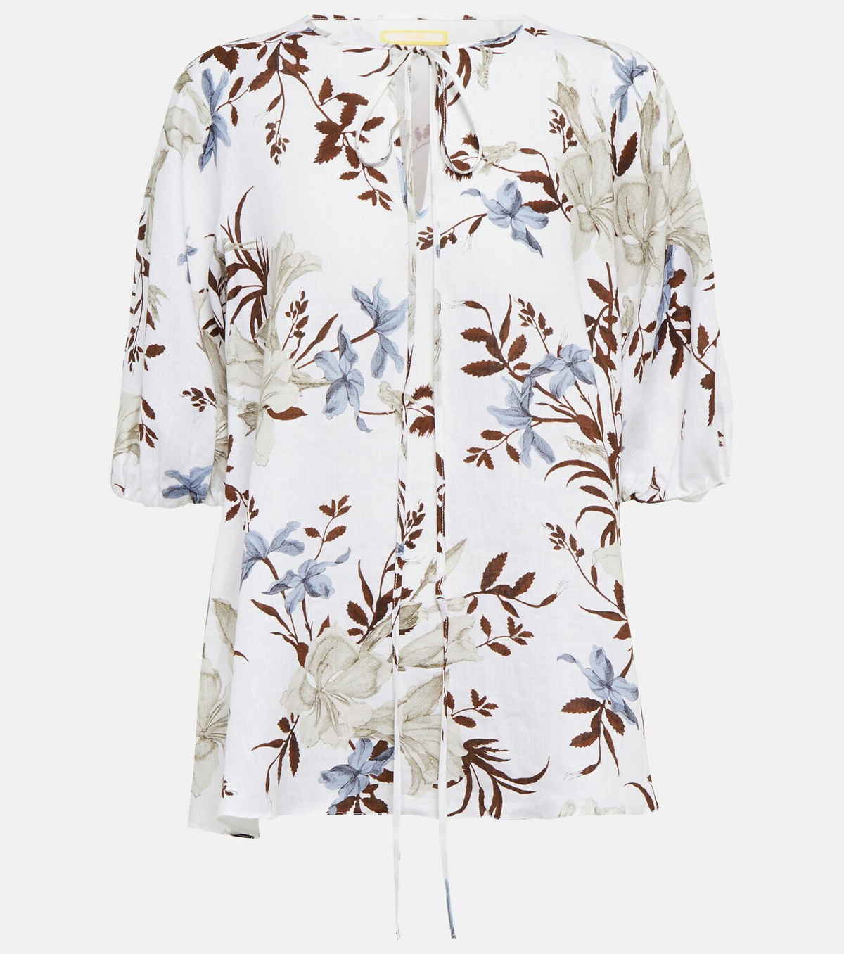Erdem - Eleni printed linen blouse