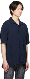 KOZABURO Navy Embossed Shirt