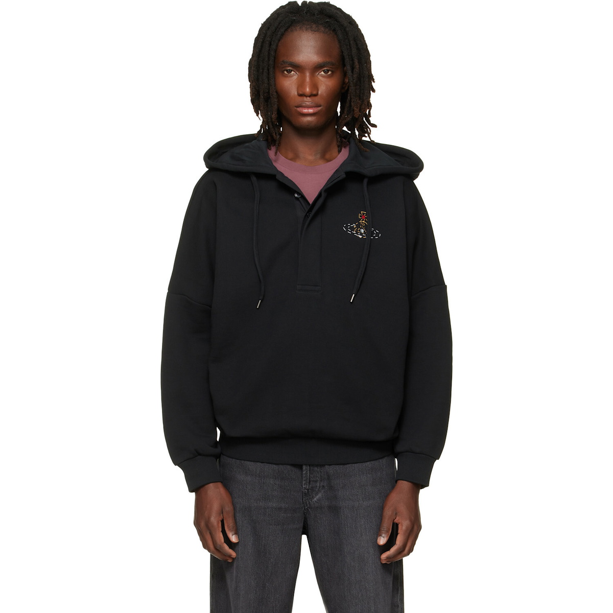 Vivienne Westwood Black Spray Orb Hoodie Vivienne Westwood