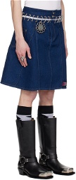 Chopova Lowena Blue Otto Denim Skirt
