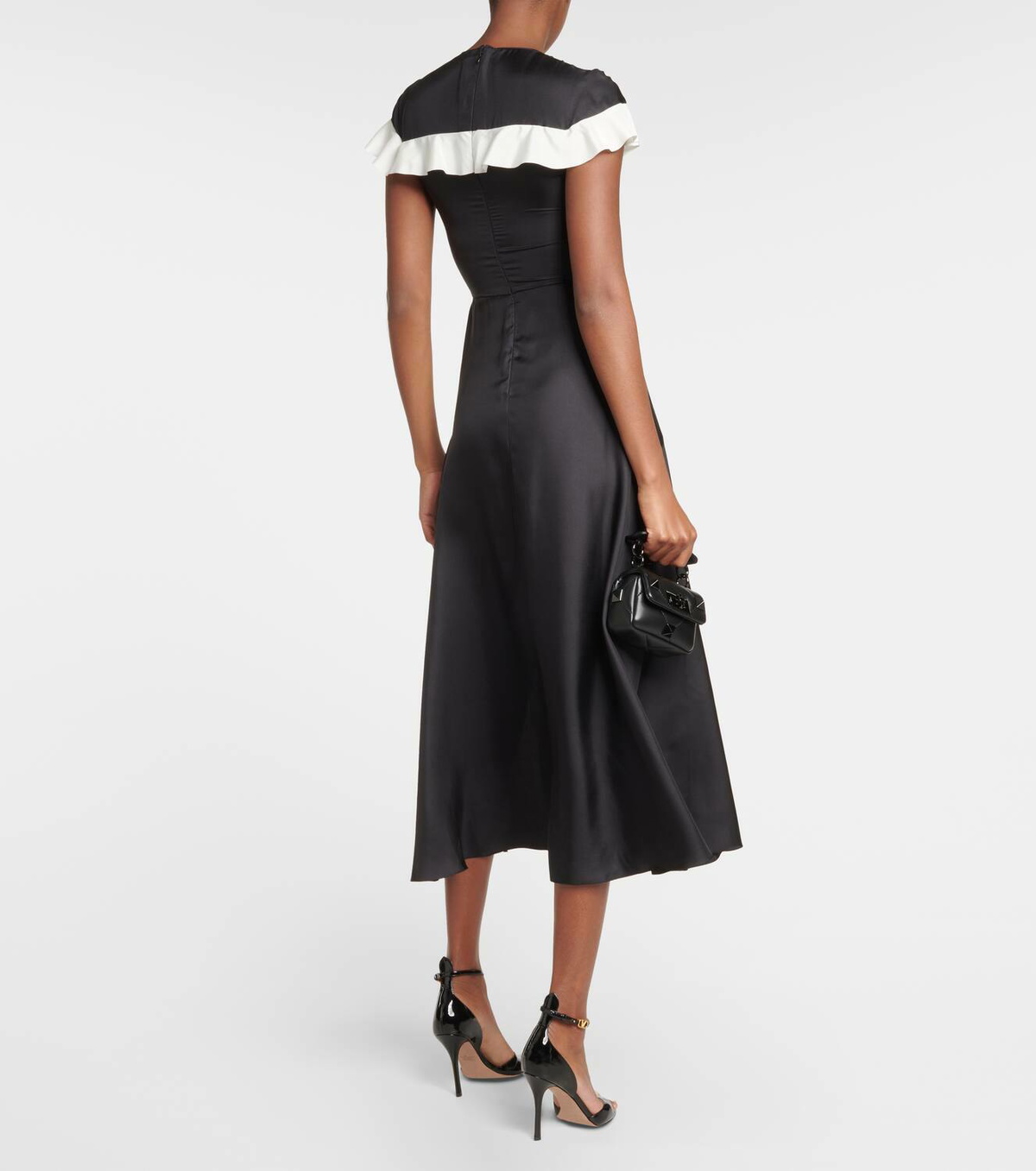 REDValentino Silk satin midi dress RED Valentino