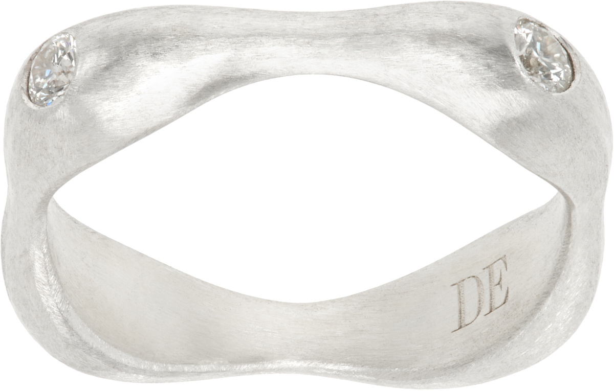Dunton Ellerkamp Silver Owen Thin Diamond Ring