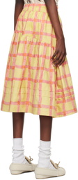 Story mfg. Yellow & Orange Juniper Midi Skirt