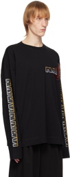 Dries Van Noten Black Oversized Long Sleeve T-Shirt