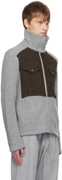 NVRFRGT Gray Zip Sweater