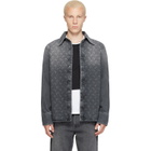 Marine Serre Gray Moon Laser Wash LS Denim Shirt