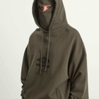 Umbro by Slam Jam Men's OG Logo Mask Hoodie in Dark Olive