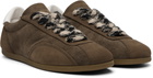 Represent Brown Low-Pro Nubuck Sneakers