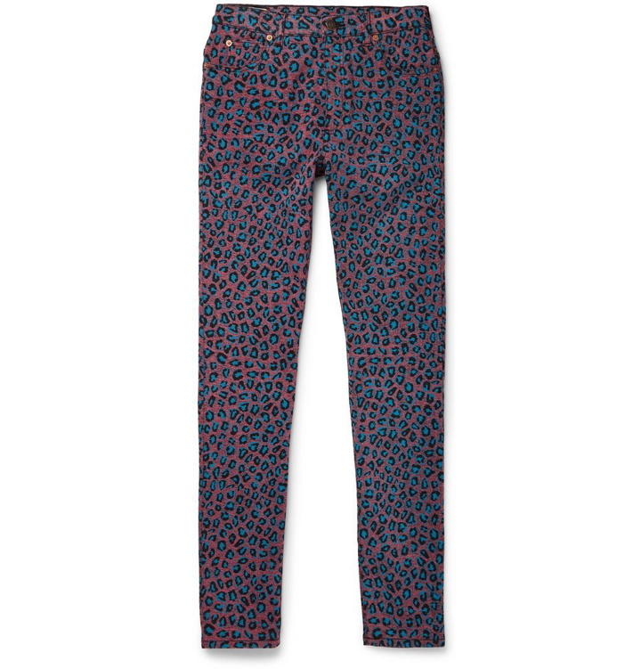 Photo: Gucci - Skinny-Fit Leopard-Print Stretch-Denim Jeans - Men - Multi