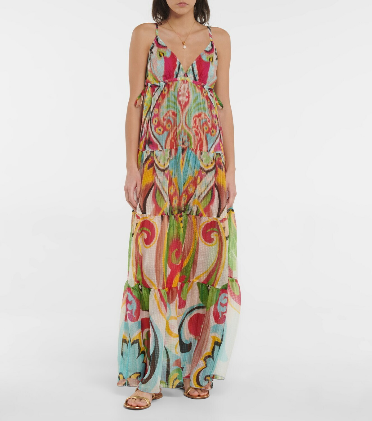 Etro Printed silk maxi dress Etro