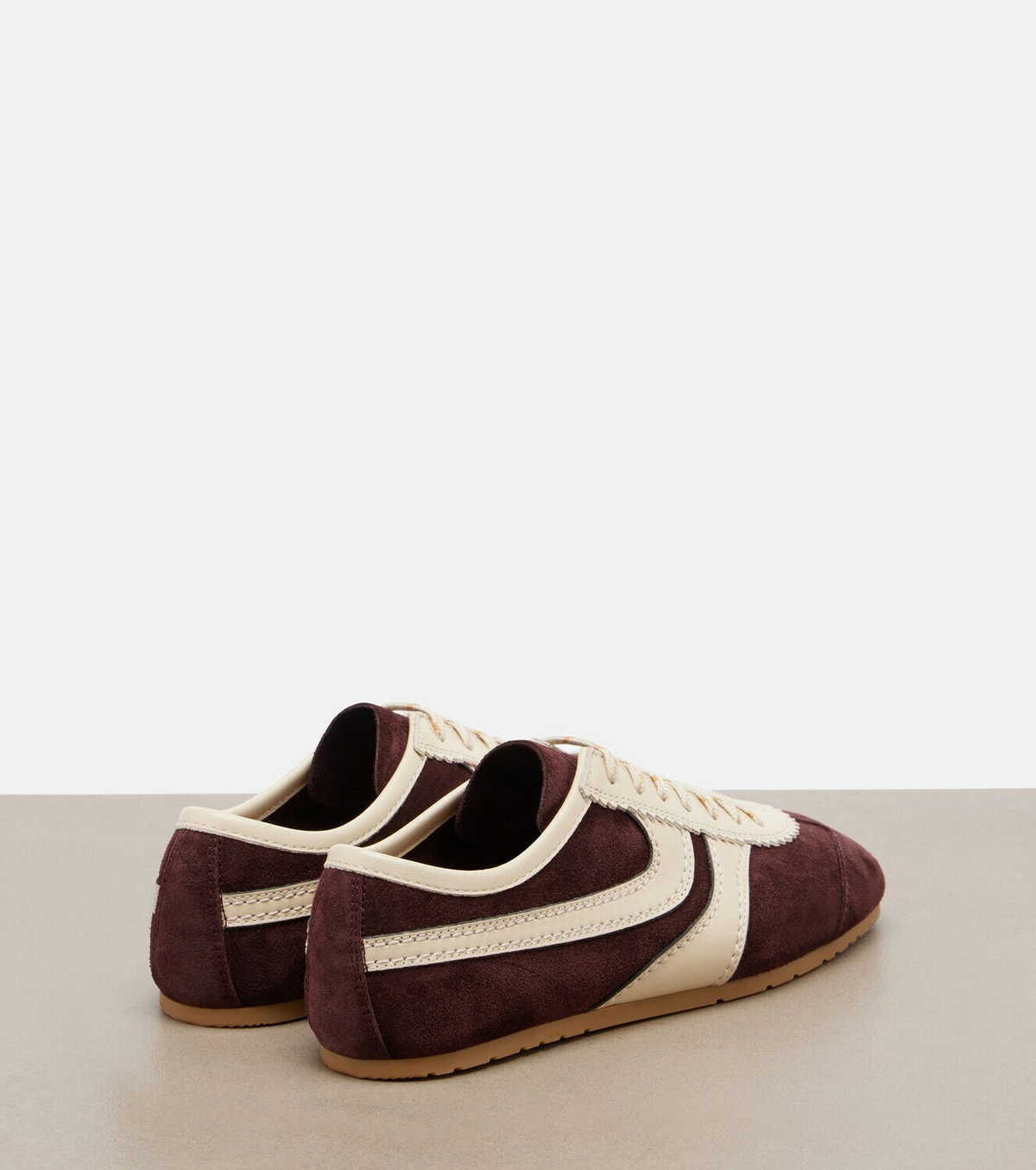 Dries Van Noten Leather-trimmed suede sneakers