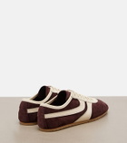 Dries Van Noten Leather-trimmed suede sneakers