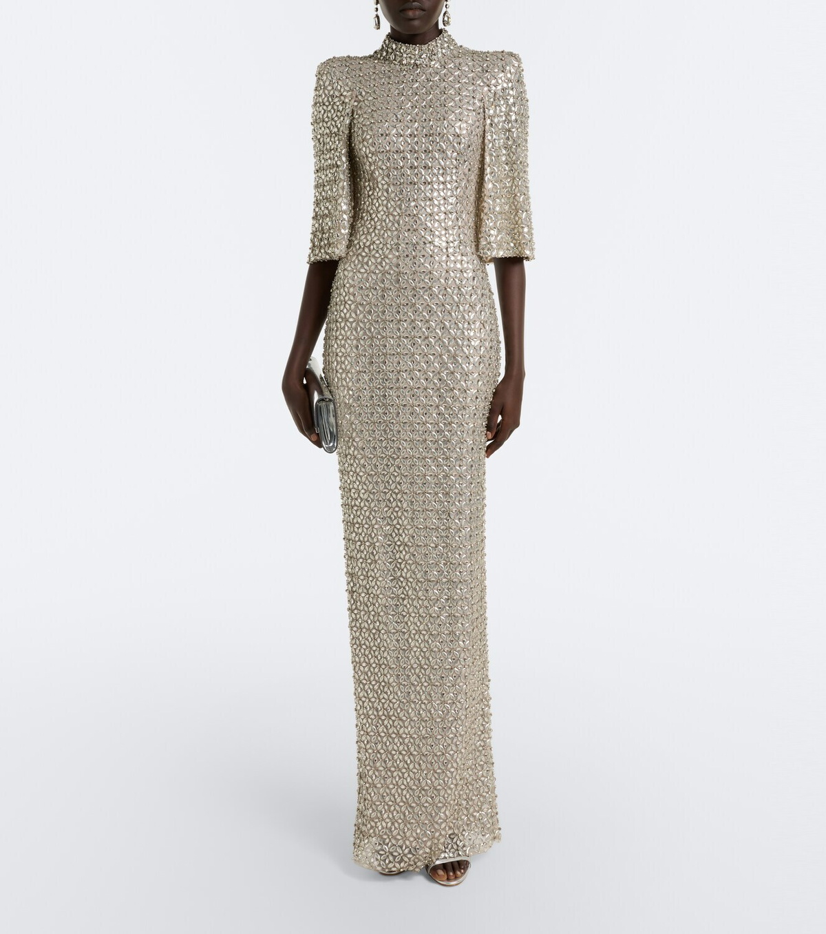 Jenny Packham Sedona embellished mesh gown