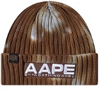 Men's AAPE Bleached Dyed Beanie in Brown