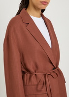 Brunello Cucinelli Tie-waist Twill Jacket Terracotta