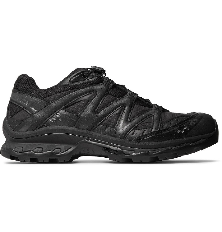 Photo: Salomon - XT-Quest ADV Mesh, Faux Leather, Ripstop and Rubber Running Sneakers - Black