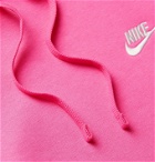 Nike - Sportswear Club Fleece-Back Cotton-Blend Jersey Hoodie - Pink