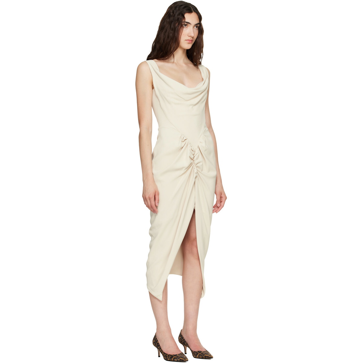 Vivienne Westwood Beige Panther Midi Dress