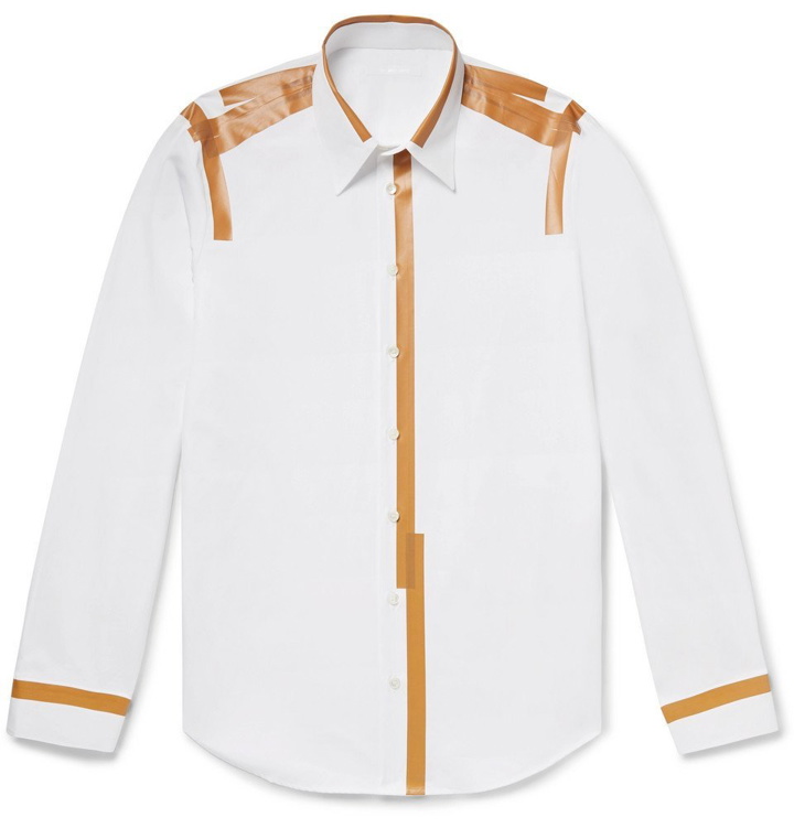 Photo: Helmut Lang - Printed Cotton-Poplin Shirt - White