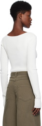 LOW CLASSIC White Cutout Sweater