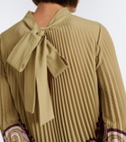 La DoubleJ Kells Swirl plissé crêpe de chine minidress